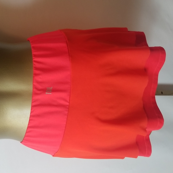 Deep Orange Tail mesh layered tennis or golf skort - Picture 4 of 8